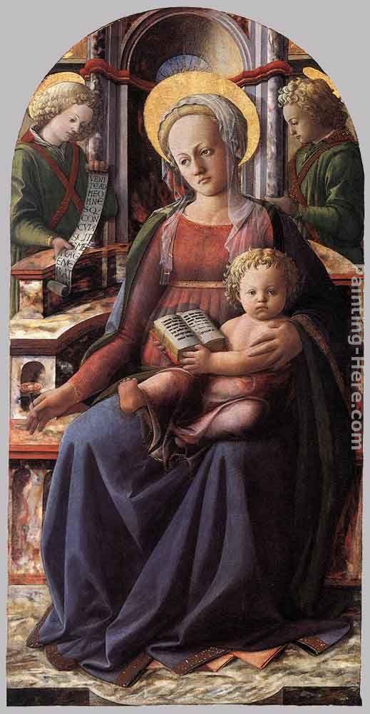 Fra Filippo Lippi Madonna and Child Enthroned with Two Angels
